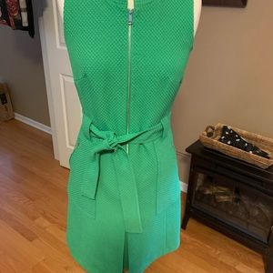 Brand NWT green zip up sleeveless dress